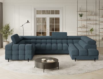 Fectory 6-seters Bubblig hjørnesovesofa med sjeselong og oppbevaring Høyre - Jaffray 40 - Møbler - Sofaer - Sovesofaer - Hjørnesovesofa