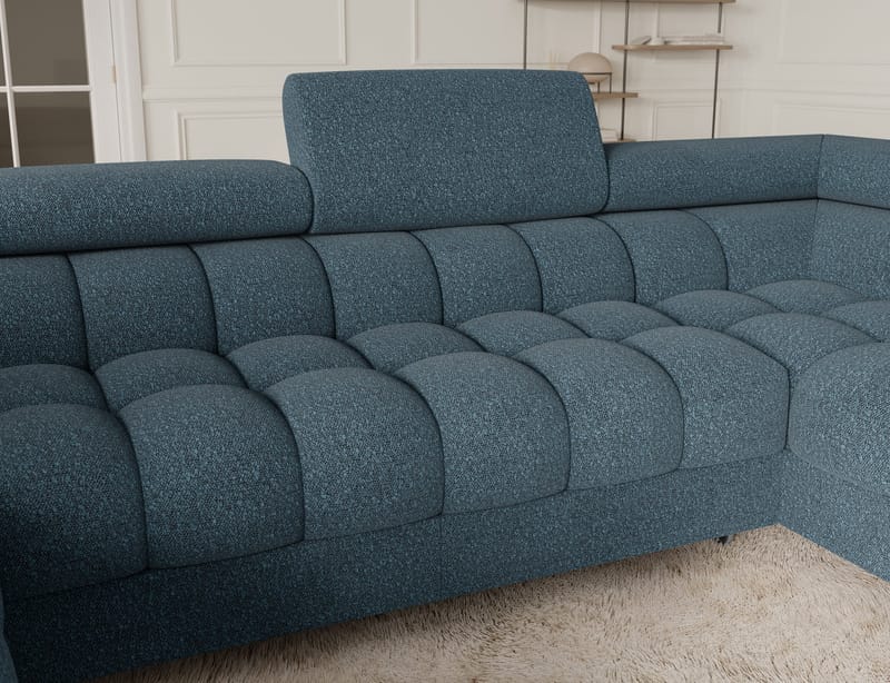 Fectory 6-seters Bubblig hjørnesovesofa med sjeselong og oppbevaring Høyre - Jaffray 40 - Møbler - Sofaer - Sovesofaer - Hjørnesovesofa