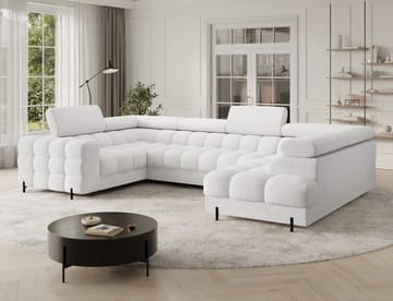 Fectory 6-seters Bubblig hjørnesovesofa med sjeselong og oppbevaring Høyre - Royal 01 - Møbler - Sofaer - Sovesofaer - Hjørnesovesofa