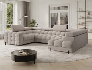 Fectory 6-seters Bubblig hjørnesovesofa med sjeselong og oppbevaring Høyre - Royal 18 - Møbler - Sofaer - Sovesofaer - Hjørnesovesofa