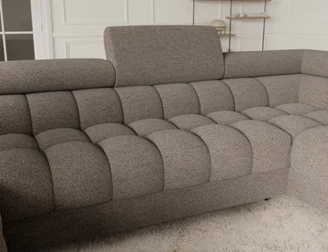 Fectory 6-seters Bubblig hjørnesovesofa med sjeselong og oppbevaring Høyre - Royal 20 - Møbler - Sofaer - Sovesofaer - Hjørnesovesofa