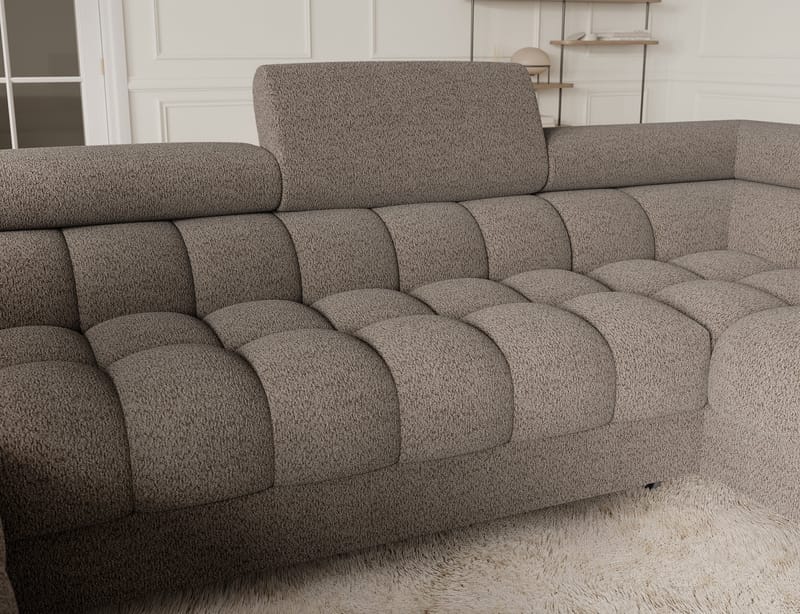 Fectory 6-seters Bubblig hjørnesovesofa med sjeselong og oppbevaring Høyre - Royal 20 - Møbler - Sofaer - Sovesofaer - Hjørnesovesofa