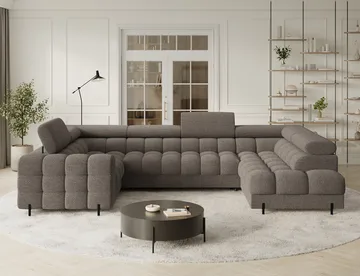 Fectory 6-seters Bubblig hjørnesovesofa med sjeselong og oppbevaring Høyre - Royal 20 - Møbler - Sofaer - Sovesofaer - Hjørnesovesofa