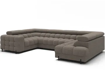 Fectory 6-seters Bubblig hjørnesovesofa med sjeselong og oppbevaring Høyre - Royal 20 - Møbler - Sofaer - Sovesofaer - Hjørnesovesofa