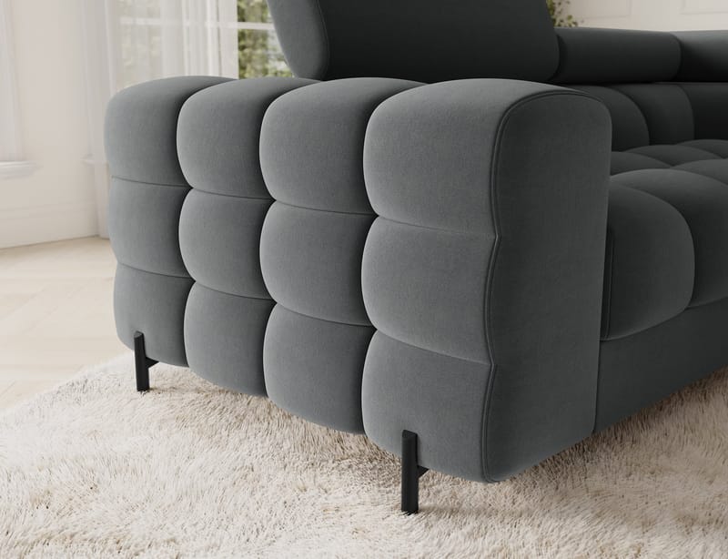 Fectory 6-seters Bubblig hjørnesovesofa med sjeselong og oppbevaring Høyre - Sola 06 - Møbler - Sofaer - Sovesofaer - Hjørnesovesofa