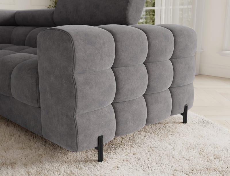 Fectory 6-seters Bubblig hjørnesovesofa med sjeselong og oppbevaring Venstre - Aura 04 - Møbler - Sofaer - Sovesofaer - Hjørnesovesofa