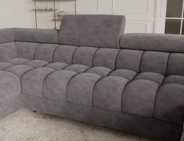 Fectory 6-seters Bubblig hjørnesovesofa med sjeselong og oppbevaring Venstre - Aura 04 - Møbler - Sofaer - Sovesofaer - Hjørnesovesofa