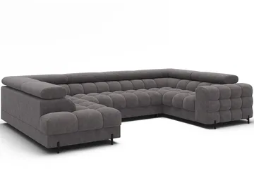 Fectory 6-seters Bubblig hjørnesovesofa med sjeselong og oppbevaring Venstre - Aura 04 - Møbler - Sofaer - Sovesofaer - Hjørnesovesofa