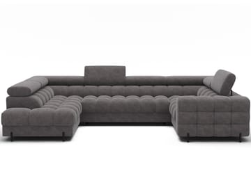 Fectory 6-seters Bubblig hjørnesovesofa med sjeselong og oppbevaring Venstre - Aura 04 - Møbler - Sofaer - Sovesofaer - Hjørnesovesofa