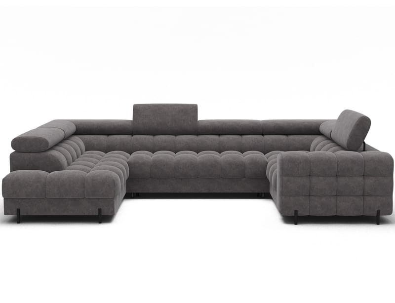 Fectory 6-seters Bubblig hjørnesovesofa med sjeselong og oppbevaring Venstre - Aura 04 - Møbler - Sofaer - Sovesofaer - Hjørnesovesofa