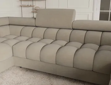 Fectory 6-seters Bubblig hjørnesovesofa med sjeselong og oppbevaring Venstre - Aura 18 - Møbler - Sofaer - Sovesofaer - Hjørnesovesofa