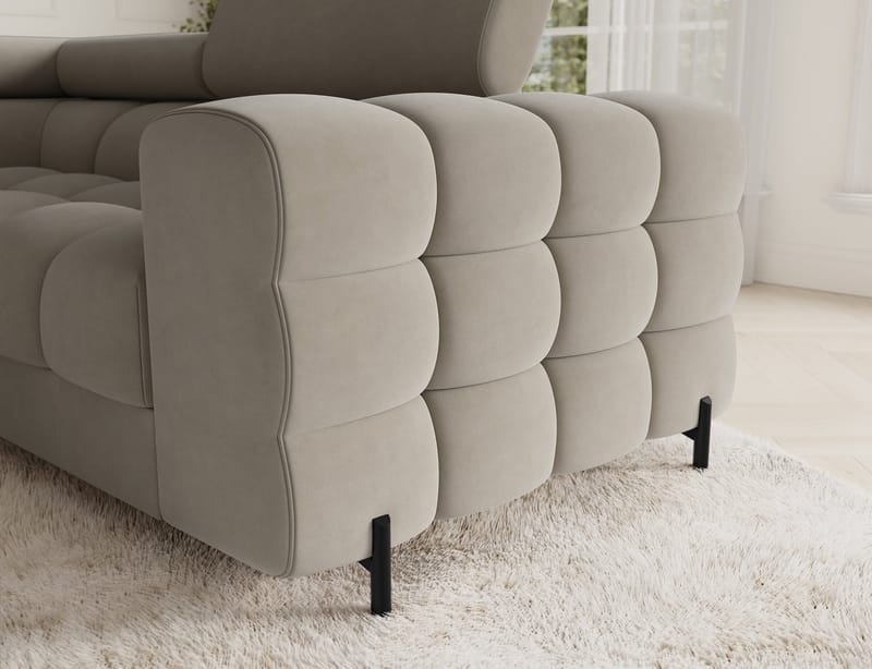 Fectory 6-seters Bubblig hjørnesovesofa med sjeselong og oppbevaring Venstre - Aura 18 - Møbler - Sofaer - Sovesofaer - Hjørnesovesofa