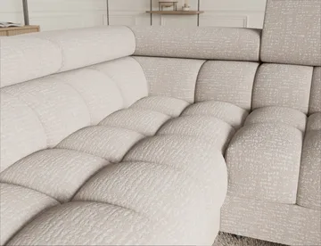 Fectory 6-seters Bubblig hjørnesovesofa med sjeselong og oppbevaring Venstre - Baffix 20 - Møbler - Sofaer - Sovesofaer - Hjørnesovesofa