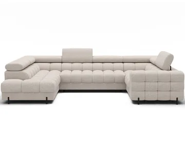 Fectory 6-seters Bubblig hjørnesovesofa med sjeselong og oppbevaring Venstre - Baffix 20 - Møbler - Sofaer - Sovesofaer - Hjørnesovesofa