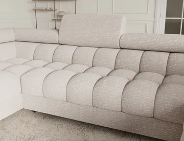 Fectory 6-seters Bubblig hjørnesovesofa med sjeselong og oppbevaring Venstre - Baffix 20 - Møbler - Sofaer - Sovesofaer - Hjørnesovesofa