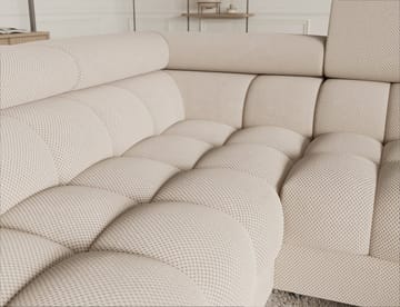 Fectory 6-seters Bubblig hjørnesovesofa med sjeselong og oppbevaring Venstre - Calmora 18 - Møbler - Sofaer - Sovesofaer - Hjørnesovesofa