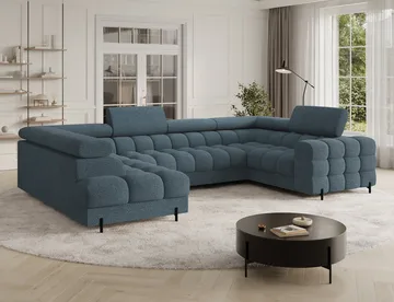 Fectory 6-seters Bubblig hjørnesovesofa med sjeselong og oppbevaring Venstre - Jaffray 40 - Møbler - Sofaer - Sovesofaer - Hjørnesovesofa