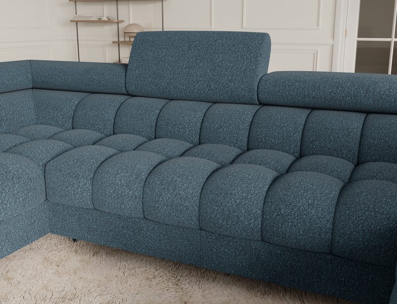 Fectory 6-seters Bubblig hjørnesovesofa med sjeselong og oppbevaring Venstre - Jaffray 40 - Møbler - Sofaer - Sovesofaer - Hjørnesovesofa