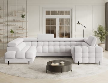 Fectory 6-seters Bubblig hjørnesovesofa med sjeselong og oppbevaring Venstre - Royal 01 - Møbler - Sofaer - Sovesofaer - Hjørnesovesofa