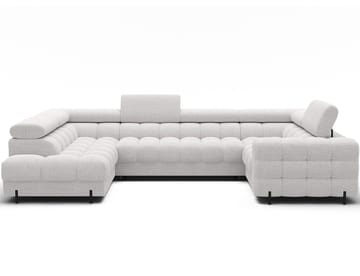 Fectory 6-seters Bubblig hjørnesovesofa med sjeselong og oppbevaring Venstre - Royal 01 - Møbler - Sofaer - Sovesofaer - Hjørnesovesofa