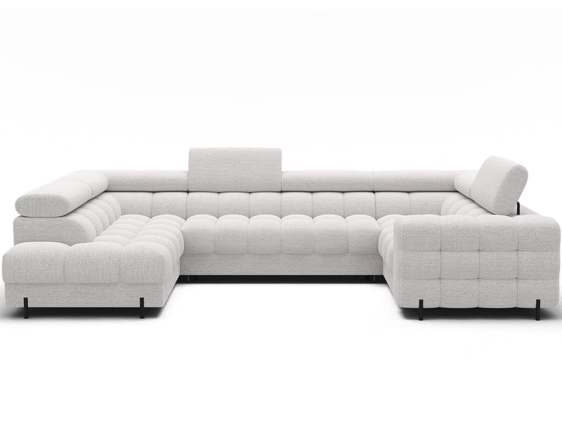 Fectory 6-seters Bubblig hjørnesovesofa med sjeselong og oppbevaring Venstre - Royal 01 - Møbler - Sofaer - Sovesofaer - Hjørnesovesofa