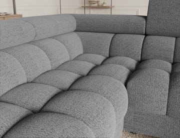 Fectory 6-seters Bubblig hjørnesovesofa med sjeselong og oppbevaring Venstre - Royal 03 - Møbler - Sofaer - Sovesofaer - Hjørnesovesofa