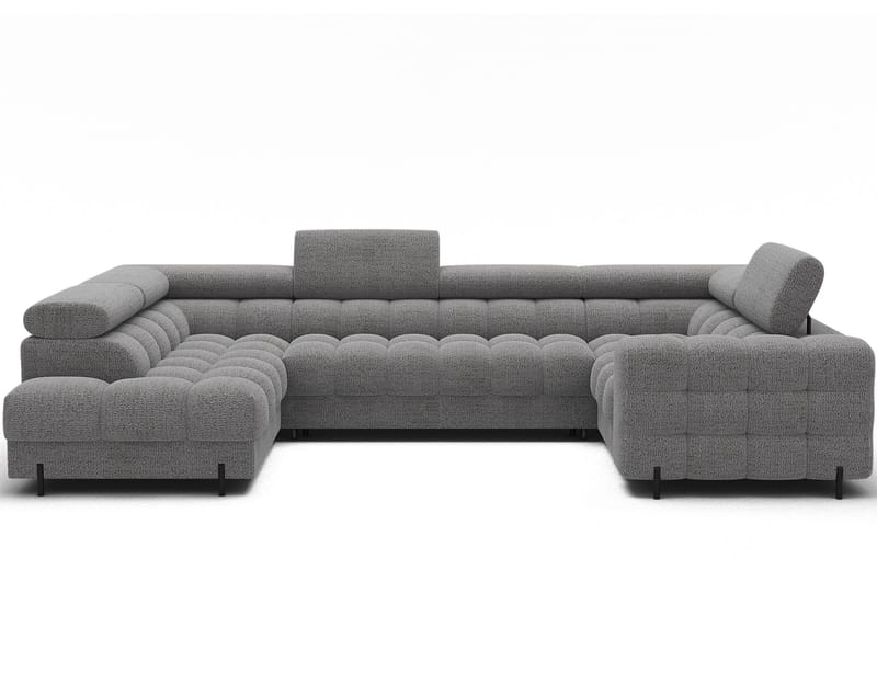 Fectory 6-seters Bubblig hjørnesovesofa med sjeselong og oppbevaring Venstre - Royal 03 - Møbler - Sofaer - Sovesofaer - Hjørnesovesofa