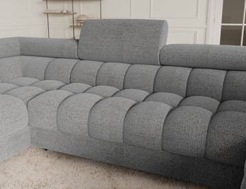 Fectory 6-seters Bubblig hjørnesovesofa med sjeselong og oppbevaring Venstre - Royal 03 - Møbler - Sofaer - Sovesofaer - Hjørnesovesofa