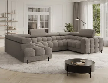 Fectory 6-seters Bubblig hjørnesovesofa med sjeselong og oppbevaring Venstre - Royal 20 - Møbler - Sofaer - Sovesofaer - Hjørnesovesofa