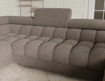 Fectory 6-seters Bubblig hjørnesovesofa med sjeselong og oppbevaring Venstre - Royal 20 - Møbler - Sofaer - Sovesofaer - Hjørnesovesofa