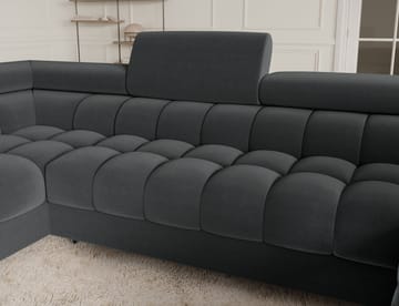 Fectory 6-seters Bubblig hjørnesovesofa med sjeselong og oppbevaring Venstre - Sola 06 - Møbler - Sofaer - Sovesofaer - Hjørnesovesofa