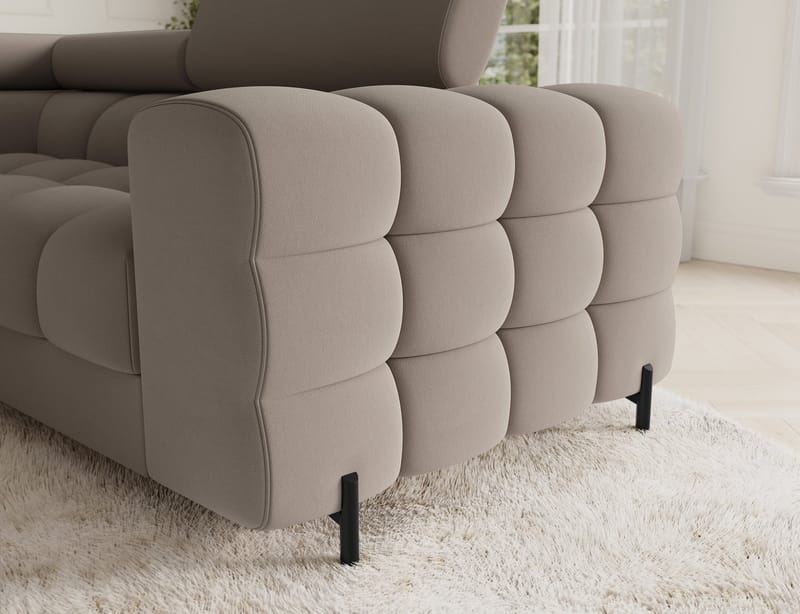 Fectory 6-seters Bubblig hjørnesovesofa med sjeselong og oppbevaring Venstre - Sola 18 - Møbler - Sofaer - Sovesofaer - Hjørnesovesofa