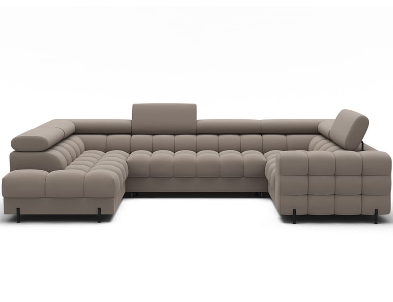 Fectory 6-seters Bubblig hjørnesovesofa med sjeselong og oppbevaring Venstre - Sola 18 - Møbler - Sofaer - Sovesofaer - Hjørnesovesofa