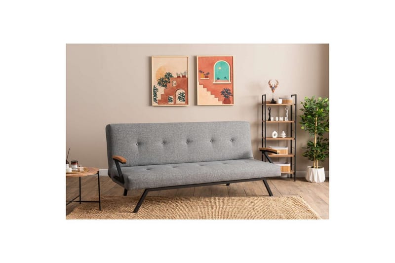 Fennor Sovesofa 2-sits - Lysegrå - Møbler - Sofaer - Sovesofaer - 3 seters sovesofa