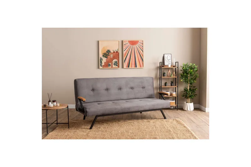 Fennor Sovesofa 3-sits - Grå - Møbler - Sofaer - Sovesofaer - 3 seters sovesofa