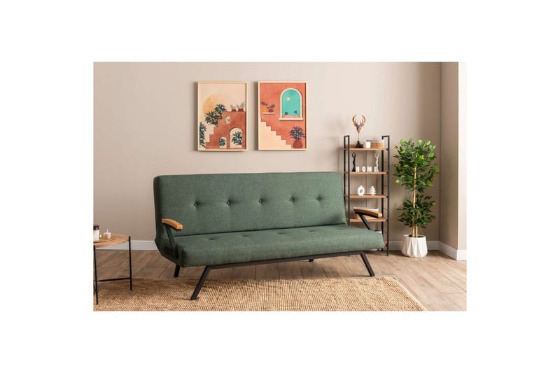 Fennor Sovesofa 3-sits - Grønn - Møbler - Sofaer - Sovesofaer - 3 seters sovesofa
