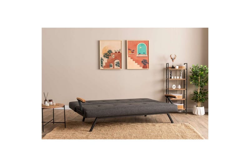 Fennor Sovesofa 3-sits - Mørkegrå - Møbler - Sofaer - Sovesofaer - 3 seters sovesofa