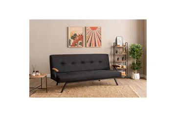 Fennor Sovesofa 3-sits - Sort - Møbler - Sofaer - Sovesofaer - 3 seters sovesofa