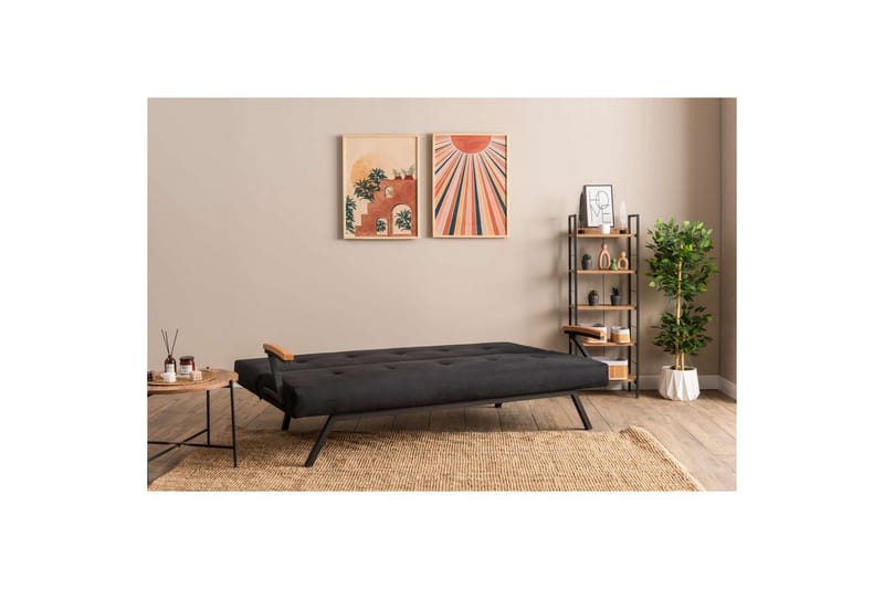 Fennor Sovesofa 3-sits - Sort - Møbler - Sofaer - Sovesofaer - 3 seters sovesofa