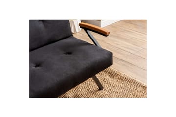 Fennor Sovesofa 3-sits - Sort - Møbler - Sofaer - Sovesofaer - 3 seters sovesofa