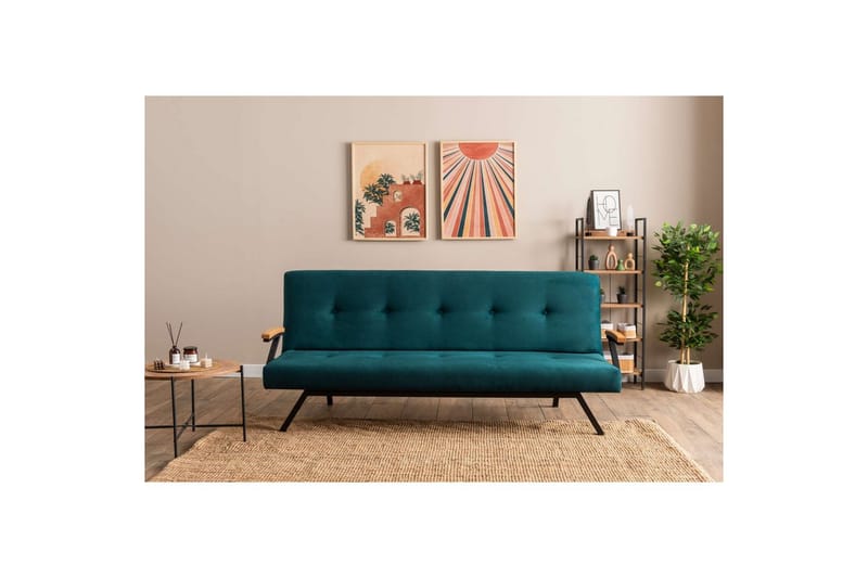 Fennor Sovesofa 3-sits - Petrol Grønn - Møbler - Sofaer - Sovesofaer - 3 seters sovesofa