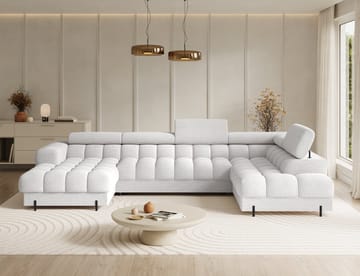 Feraria 6-seters boblete sovesofa med divan og sjeselong, oppbevaring, høyre - Royal 01 - Møbler - Sofaer - Sovesofaer - Hjørnesovesofa