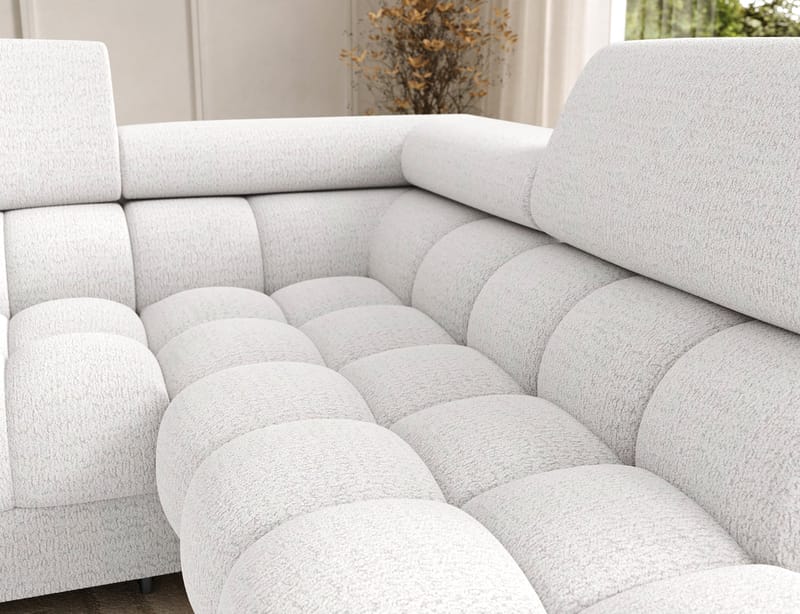Feraria 6-seters boblete sovesofa med divan og sjeselong, oppbevaring, høyre - Royal 01 - Møbler - Sofaer - Sovesofaer - Hjørnesovesofa