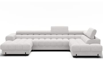 Feraria 6-seters boblete sovesofa med divan og sjeselong, oppbevaring, høyre - Royal 01 - Møbler - Sofaer - Sovesofaer - Hjørnesovesofa