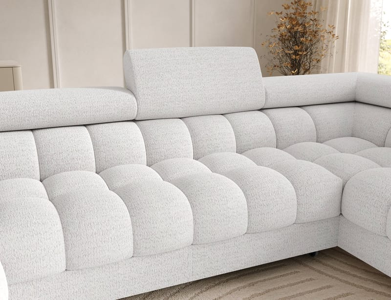Feraria 6-seters boblete sovesofa med divan og sjeselong, oppbevaring, høyre - Royal 01 - Møbler - Sofaer - Sovesofaer - Hjørnesovesofa