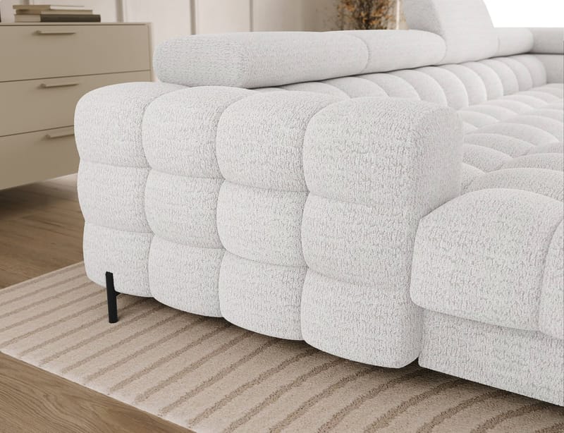 Feraria 6-seters boblete sovesofa med divan og sjeselong, oppbevaring, høyre - Royal 01 - Møbler - Sofaer - Sovesofaer - Hjørnesovesofa