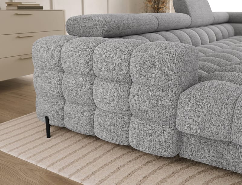Feraria 6-seters boblete sovesofa med divan og sjeselong, oppbevaring, høyre - Royal 03 - Møbler - Sofaer - Sovesofaer - Hjørnesovesofa