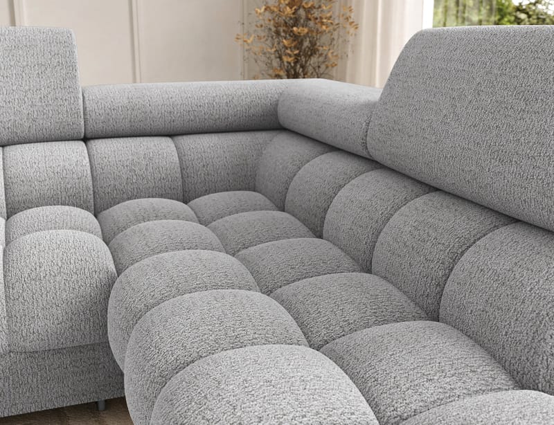 Feraria 6-seters boblete sovesofa med divan og sjeselong, oppbevaring, høyre - Royal 03 - Møbler - Sofaer - Sovesofaer - Hjørnesovesofa