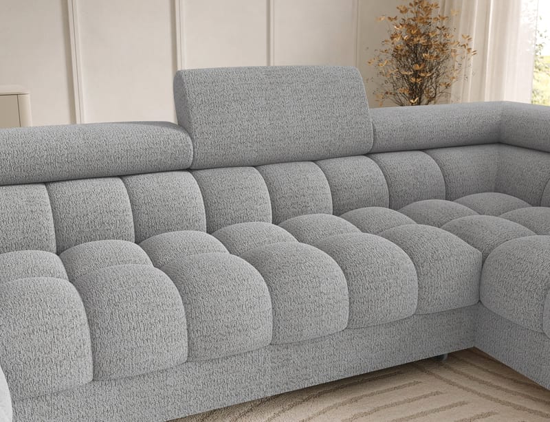 Feraria 6-seters boblete sovesofa med divan og sjeselong, oppbevaring, høyre - Royal 03 - Møbler - Sofaer - Sovesofaer - Hjørnesovesofa