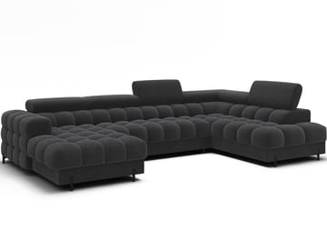 Feraria 6-seters boblete sovesofa med divan og sjeselong, oppbevaring, høyre - Royal 05 - Møbler - Sofaer - Sovesofaer - Hjørnesovesofa